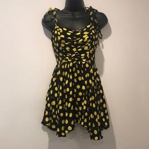 UO Ronnie Ruched Tie-Shoulder Romper